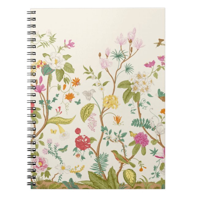 Mural. Bloom. Blühende Bäume. Vintage Bluterkranku Notizblock (Vorderseite)
