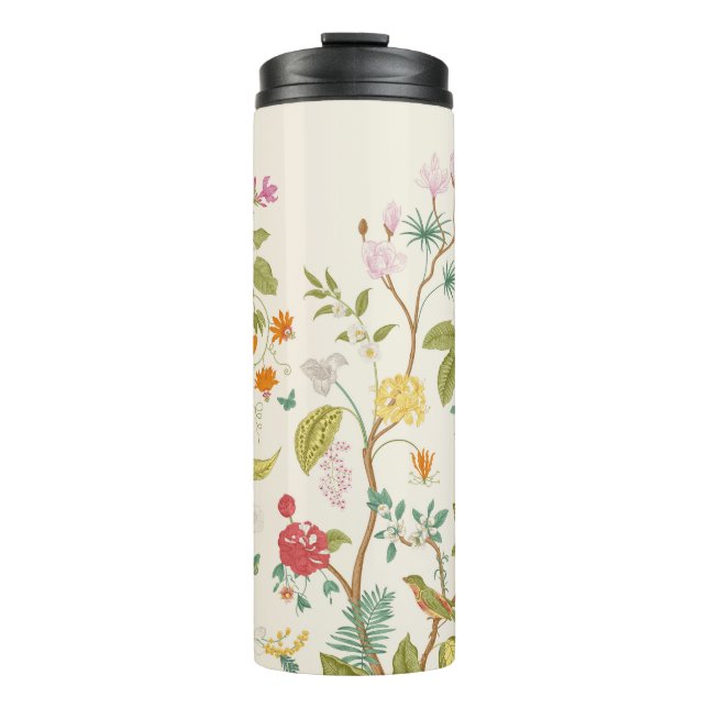 Mural. Bloom. Blühende Bäume. Vintage Bluterkranku Thermosbecher (Vorderseite)