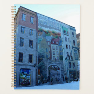 Mural in Old Quebec City, Quebec, Kanada Planer