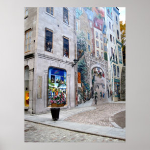 Mural in Quebec Poster