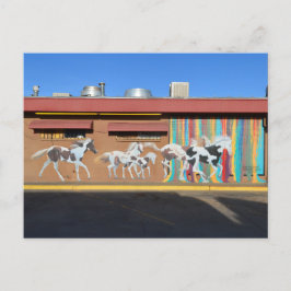 Mural von Paint Horses, Tucumcari, New Mexico Postkarte