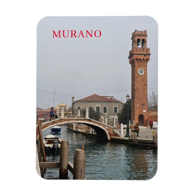 Murano Clock Tower View Kühlschrankmagnet Magnet (Vertikal)