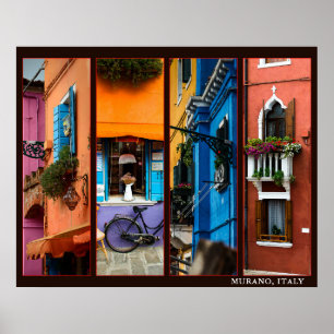 Murano, Italien 4 FotoCollage Custom Poster