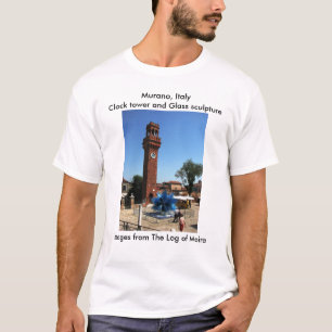 Murano, Italien-Glockenturm und Glasskulptur T-Shirt