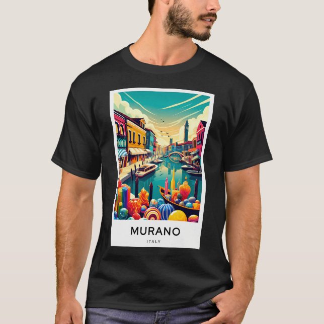 Murano Italy Digital Art Poster T-Shirt (Vorderseite)