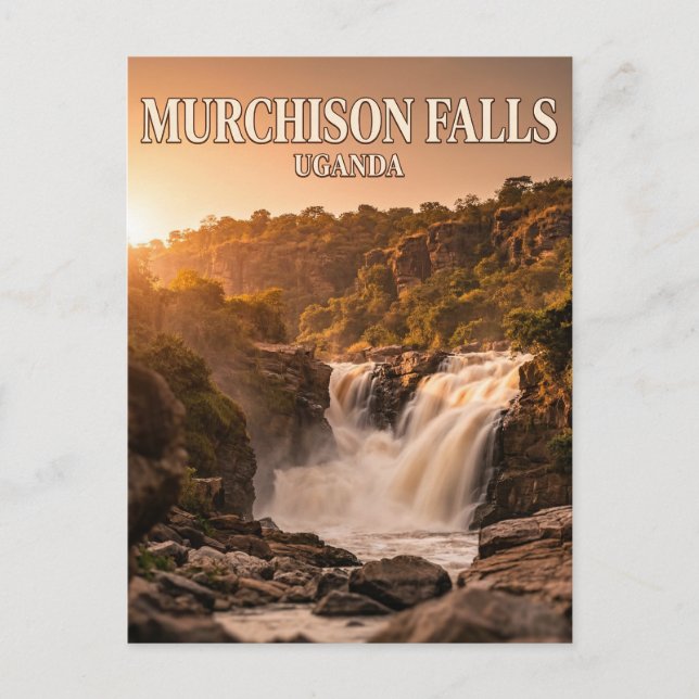Murchison Falls, Masindi, Westregion Postkarte (Vorderseite)