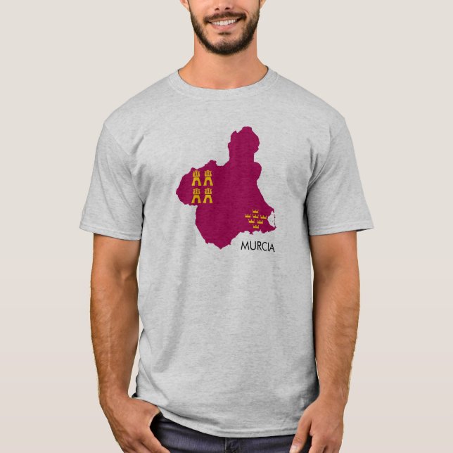 Murcia-Karte/Flagge T-Shirt (Vorderseite)