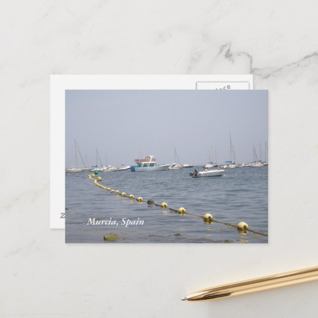 Murcia, Spanien Schiffe im Hafen Postkarte (Vorderseite/Rückseite Beispiel)
