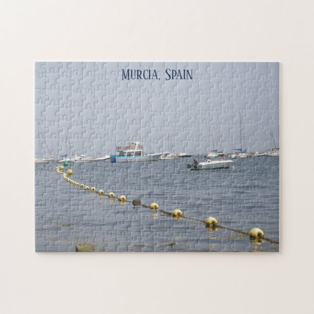 Murcia Spanien Yachten auf dem Wasser Puzzle (Horizontal)