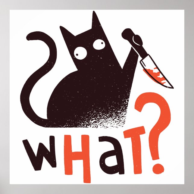Murder Cat Funny Poster (Vorne)