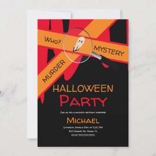 Murder Dinner Crime Scene Blood Halloween Einladung