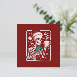 Murder Shows Freunde Horror T-Shirt Skeleton Weihn Feiertagskarte