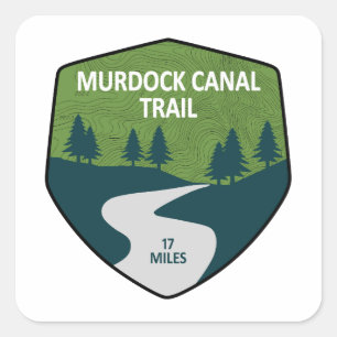 Murdock Canal Trail Utah Quadratischer Aufkleber