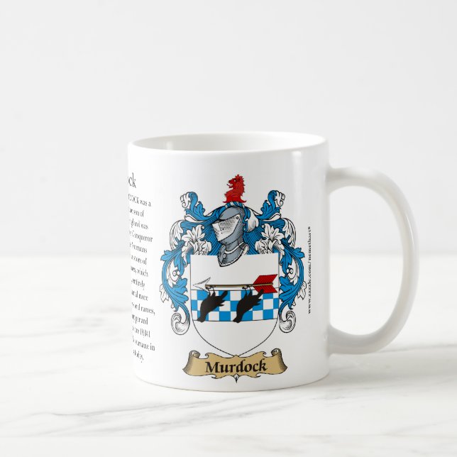 Murdock Familien-Wappen (Wappen) einschließlich Tasse (Rechts)