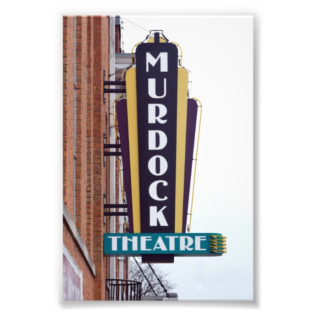 Murdock Theater Sign, Wichita, Kansas Fotodruck (Vorne)
