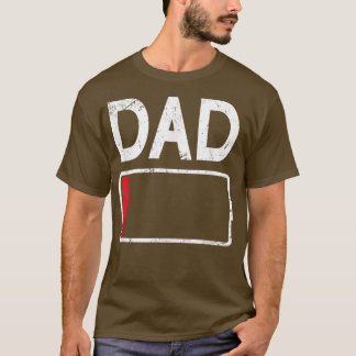 Müred Vater Low Battery Funny Daddy Vatertag Gi T-Shirt