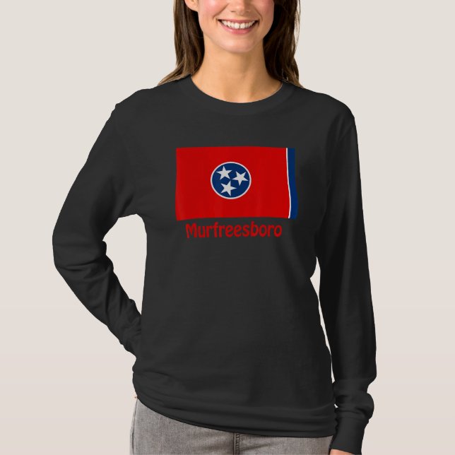 Murfreesboro Tennessee Usa Flag Souvenir T-Shirt (Vorderseite)