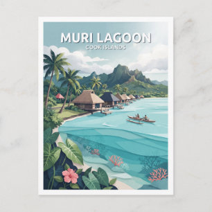 Muri-Lagune Überwasserbungalows Cookinseln Geschen Postkarte