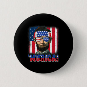 Murica Abe Lincoln 4. Juli Murica Patriotic Me Button