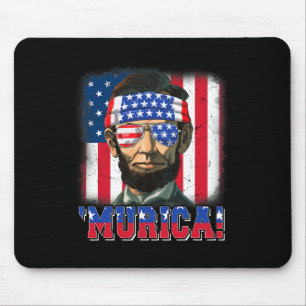 Murica Abe Lincoln 4. Juli Murica Patriotisch Ich Mousepad