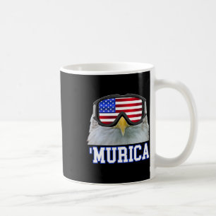 Murica American Flag Shirt Skifahren Snowboarden Kaffeetasse