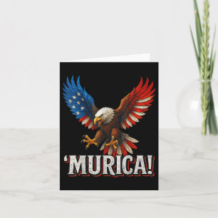 Murica Bald Adler 4. Juli American Flag Patrio Karte
