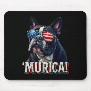 Murica Bulldog 4. Juli American Flag Patriotic Mousepad