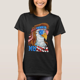 Murica Eagle 4. Juli Mullet American Flag USA T-Shirt