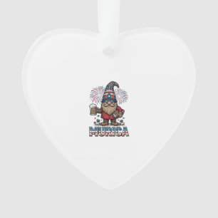 Murica Patriotischer Gnom Bier Vintage-Shirt-Desig Ornament