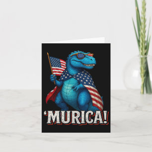 Murica T Rex Dinosaur 4. Juli Amerikanische Flagge Karte