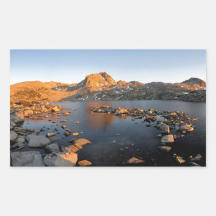 Muriel Lake Sunset near Piute Pass - Sierra Nevada Rechteckiger Aufkleber