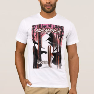 Murmansk Russisches Reiseplakat T-Shirt
