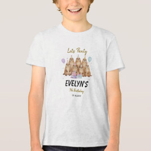 Murmeltier 5. Geburtstag – Lustige Kinderparty Tri-Blend Shirt
