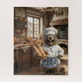 Murmeltier Bäcker Puzzle – Süßes Cartoon-Murmeltie