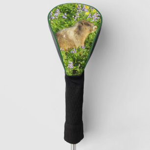 Murmeltier in Mount Rainier Wildblumen Golf Headcover