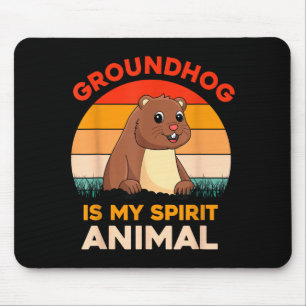 Murmeltier ist mein spirituelles Tier Retro-Murmel Mousepad