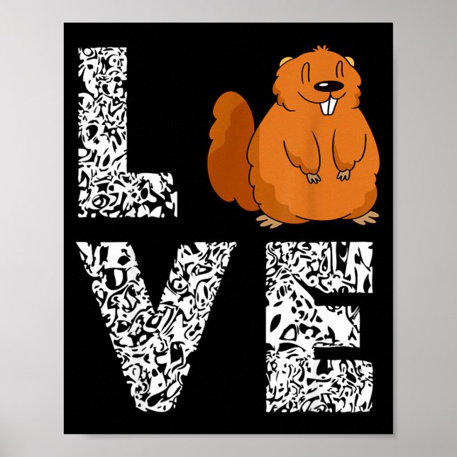 Murmeltier Liebe Nagetier Tier Erdferkel Waldmurme Poster (Vorne)
