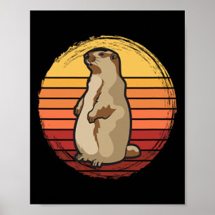 Murmeltier-Sonnenuntergangs-Design für Murmeltierl Poster