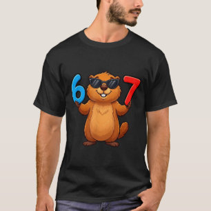 Murmeltiers Sechs Sieben Triefen 67 Meme Lustig 6- T-Shirt