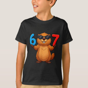 Murmeltiers Six Seven Drip 67 Meme Lustig 6-7 Murm T-Shirt