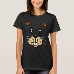 Murmeltiers Tag Nagetier Kopf Gesicht Kostüm Süß F T-Shirt