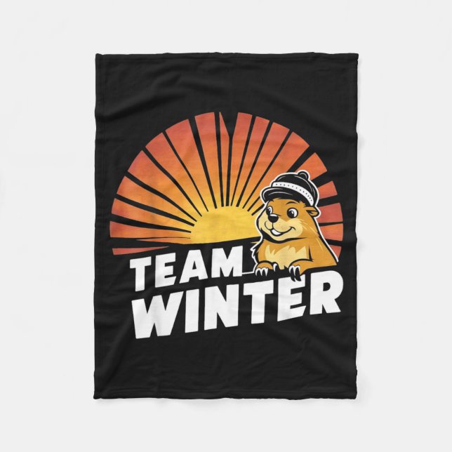 Murmeltiers Tag Team Winter  Fleecedecke (Vorderseite)