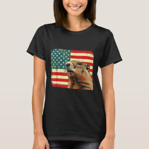 Murmeltiers-Tags-Dekorationen 2025 US-Flagge Murme T-Shirt