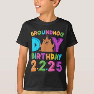 Murmeltiertag Geburtstagsfeier Hut Retro 60er 70er T-Shirt