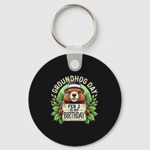 Murmeltiertag ist mein Geburtstag, geboren an Murm Schlüsselanhänger