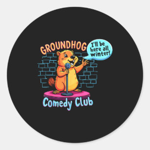Murmeltiertag-Komödie Stand-up Wetter Sarkasmus Fr Runder Aufkleber
