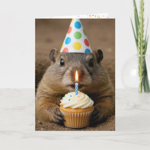 Murmeltiertag mit Cupcake Karte