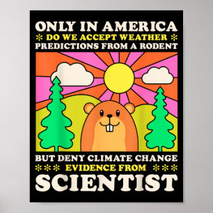 Murmeltiertag Nur Amerika Akzeptiert Nagetier Wett Poster