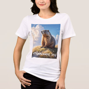 Murmeltiertag Tri-Blend Shirt