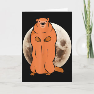 Murmeltiertag Vollmond Murmeltier _2 Karte